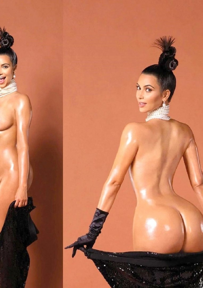 Ким кардашян голая в масле