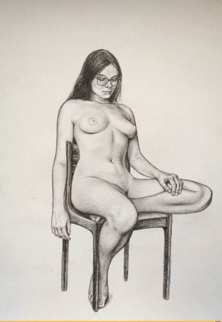 Рисунки карандашом голые девушки
