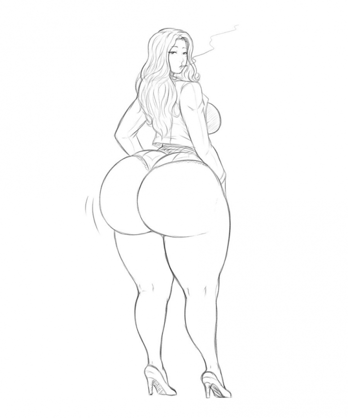 Рисование ягодиц